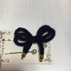 リボン ヘアピン 2つセット