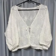 Samansa Mos2 インド3D刺繍ボレロブラウス