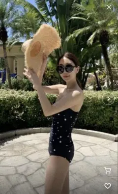 Ritzy ギャザーデザイン ワンピース 水着のサムネイル
