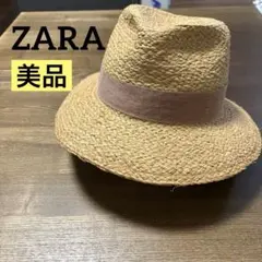 【週末SALE】ザラ【美品】ナチュラルカラー 麦わら帽子 中折れハット　夏　大人のサムネイル