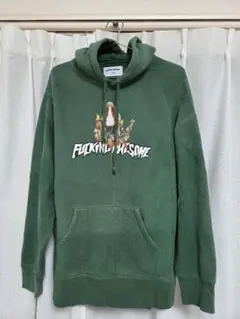 Fucking Awesome フード付きパーカー 緑