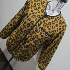 ブランシェス★新品同様★ヒョウ柄長袖カーディガン