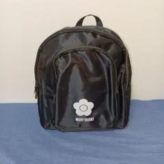 MARY QUANT ブラックナイロンミニバックパック