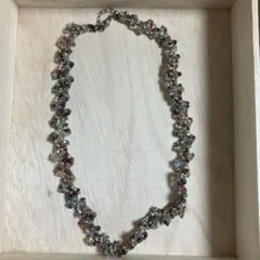 ハンドメイド 多色ビーズネックレス