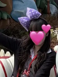 ミニーちゃん　リボンカチューシャ　紫