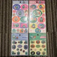 サンリオ　新品　ハンギョドン　蛍光レトロシール　ぷっくりシール