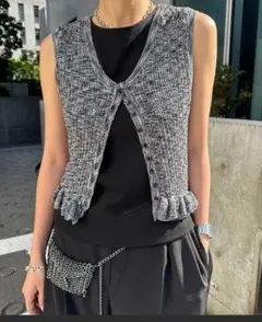 美品 値下げ！ジェナ エスパスメルヴェィユ✨デニムミックスベスト