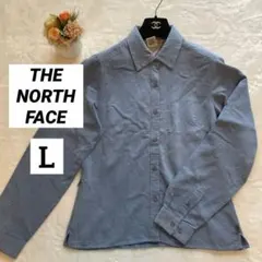 【THE NORTH FACE】長袖シャツ/ギンガムチェック/ロゴ/ビッグ/美品
