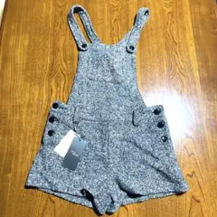 【CECIL McBEE 】ツイード調サロペット タグ付きショートパンツ M