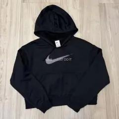 Nike フード付き クロップドパーカー ブラック