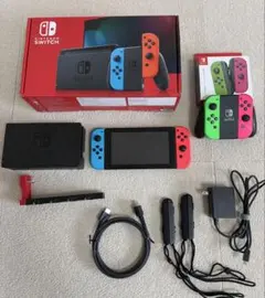 NintendoSwitch本体+Joy-Con グリーン/ピンク+充電スタンドのサムネイル