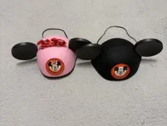 【美品】 ディズニー ミニー&ミッキー イヤーハット 2個セット