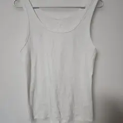 古着✨a new day ホワイト タンクトップ (L)黄ばみあり✨