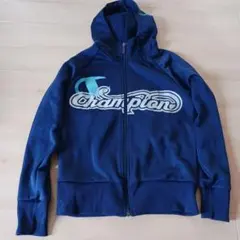 Champion ネイビー フード付き ジャージ