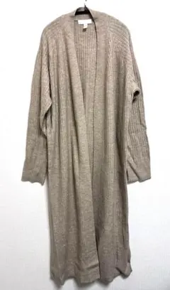 h&m ロングニットカーディガン ベージュ