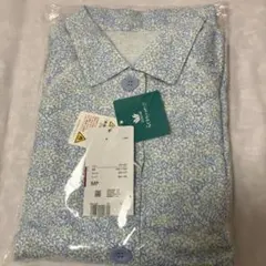 新品Wacoal らくラクパートナー パジャマ 綿100% MPブルー小花柄のサムネイル