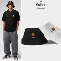 美品 BEAMS × MALBON GOLF ビームス マルボン バケットハット