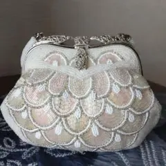 ビーズ刺繍 ハンドバッグ　レトロ
