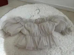 snidel ラッフルデザインニットプルオーバー フリルカーディガン