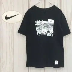 ナイキ 半袖プリントTシャツ ロゴプリント グラフィック ブラック S 古着