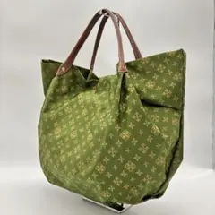 良品　russet　ラシット　トートバッグ　ナイロン　グリーン　総柄のサムネイル