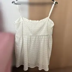 ホワイトレースビスチェ ストラップ付き