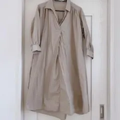 GU Aラインシャツワンピース(7分袖)