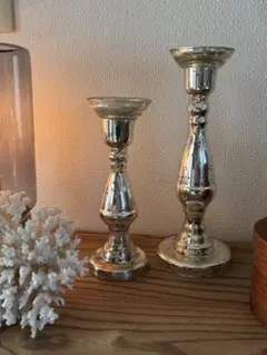 シルバーキャンドルホルダー 2個セット