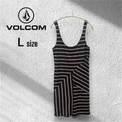 【美品】VOLCOM ボルコム　切替ボーダーミニワンピース　チュニック　タンク