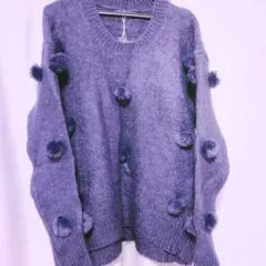 ZARA ポンポン　ニット