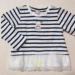 新品 プティマイン サンリオ ポチャッコ ボーダー長袖Tシャツ 90