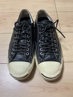 コンバース ジャックパーセル 28cm US8.5 レザー 黒 美品