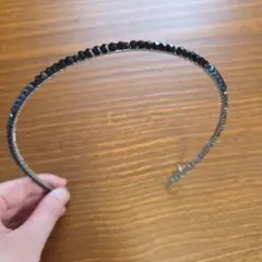 COMPLEX BIZ ブラックビジュー カチューシャ 細身のサムネイル