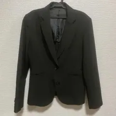 黒ジャケット レディース 2つボタン フォーマル オフィスカジュアル
