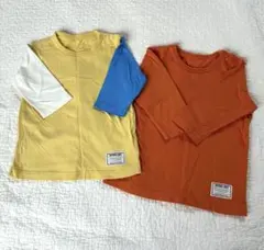 七分袖Tシャツ 2枚セット 90 95 ベルメゾンのサムネイル