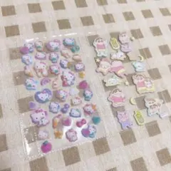 A6 リフィル2枚セット サンリオ キティクレヨンしんちゃん シール付き