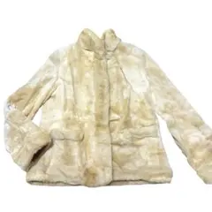 定価60万！シェアードミンク　ベージュ ファーコート スタンドカラー