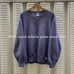 90s アメリカ製 ラッセル スウェット 茄子紺 フェード M
