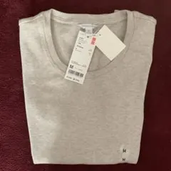 UNIQLO プレミアムコットン 長袖Tシャツ M ナチュラル　新品未使用品