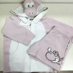 【お揃いで可愛い☆③】ジェラピケ ヨッシー ルームウェア キッズ ピンクのサムネイル