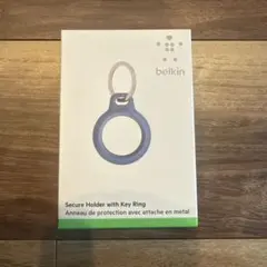 【未使用】Belkin AirTag ケース キーリング付き ブルー（ベルキン）