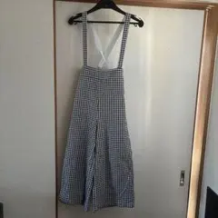 GU ギンガムチェック オーバーオール 140cm