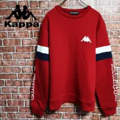 【人気デザイン】カッパ スウェット トレーナー クルーネック フェルトロゴ S