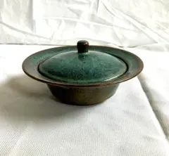 鳥取民藝 牛ノ戸焼 緑釉蓋物 - メルカリ
