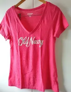 Old Navy Vネック 半袖Tシャツ レディース ピンク Mのサムネイル