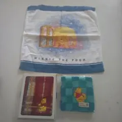 DISNEY くまのプーさん ハンドタオル タオルハンカチ ３枚セット