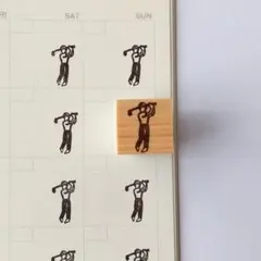 手帳やカレンダーに♪『男子ゴルフ』消しゴムはんこ