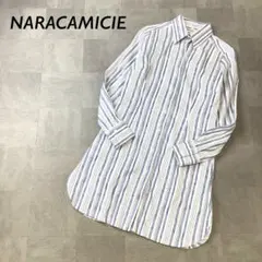 NARACAMICIE 長袖シャツ イタリア製 総柄 ピンク ナラカミーチェ 
