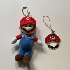 マリオ ぬいぐるみキーホルダー メタルチャーム 2点セットのサムネイル