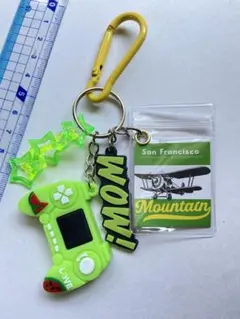 じゃらじゃらキーホルダー　推し色　緑　アメカジ古着ストリート